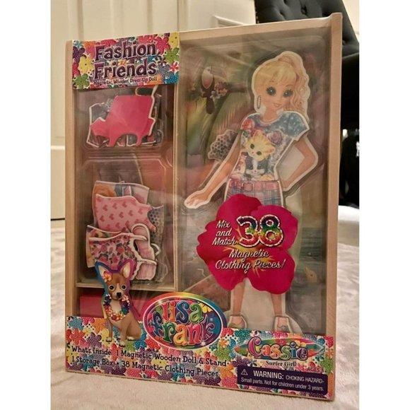 Lisa Frank Paper Dolls Activity Set 40 Pieces Surfer Girl Cassie NEW SEALED - Picture 8 of 9